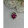 925 Sterling Silver Gold Plated Pink Topaz Pendant Length 0.80 Inch