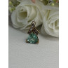 925 Sterling Silver Gold Plated Aquamarine & Beryl Pendant Length 0.76 Inch