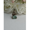925 Sterling Silver Gold Plated Aquamarine & Beryl Pendant Length 0.76 Inch