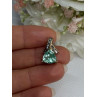 925 Sterling Silver Gold Plated Aquamarine & Beryl Pendant Length 0.76 Inch