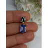 925 Sterling Silver Gold Plated Topaz & Emerald Pendant Length 0.88 Inch