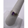 925 Sterling Silver Amethyst Ring Size 8
