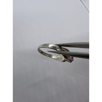 925 Sterling Silver Amethyst Ring Size 8