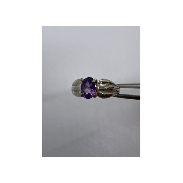 925 Sterling Silver Amethyst Ring Size 8
