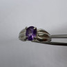 925 Sterling Silver Amethyst Ring Size 8