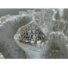 925 Sterling Silver White CZ Openwork Ring Size 9.5