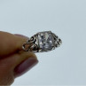 925 Sterling Silver White CZ Openwork Ring Size 9.5