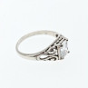 925 Sterling Silver White CZ Openwork Ring Size 9.5