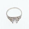925 Sterling Silver White CZ Openwork Ring Size 9.5