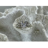 925 Sterling Silver White CZ Openwork Ring Size 9.5
