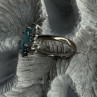 Beautiful 925 Sterling Silver Topaz & Beryl Ring Size 8