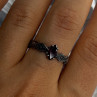 925 Sterling Silver Garnet Ring Size 9.5
