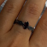 925 Sterling Silver Garnet Ring Size 9.5