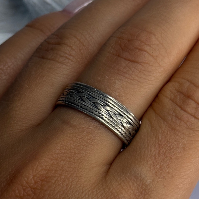 925 Sterling Silver Band Ring Size 10