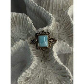 925 Sterling Silver Bbj Larimar Ring Size 5