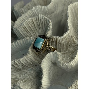 925 Sterling Silver Bbj Larimar Ring Size 5
