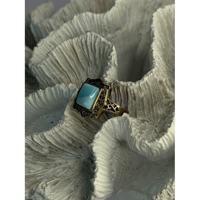925 Sterling Silver Bbj Larimar Ring Size 5