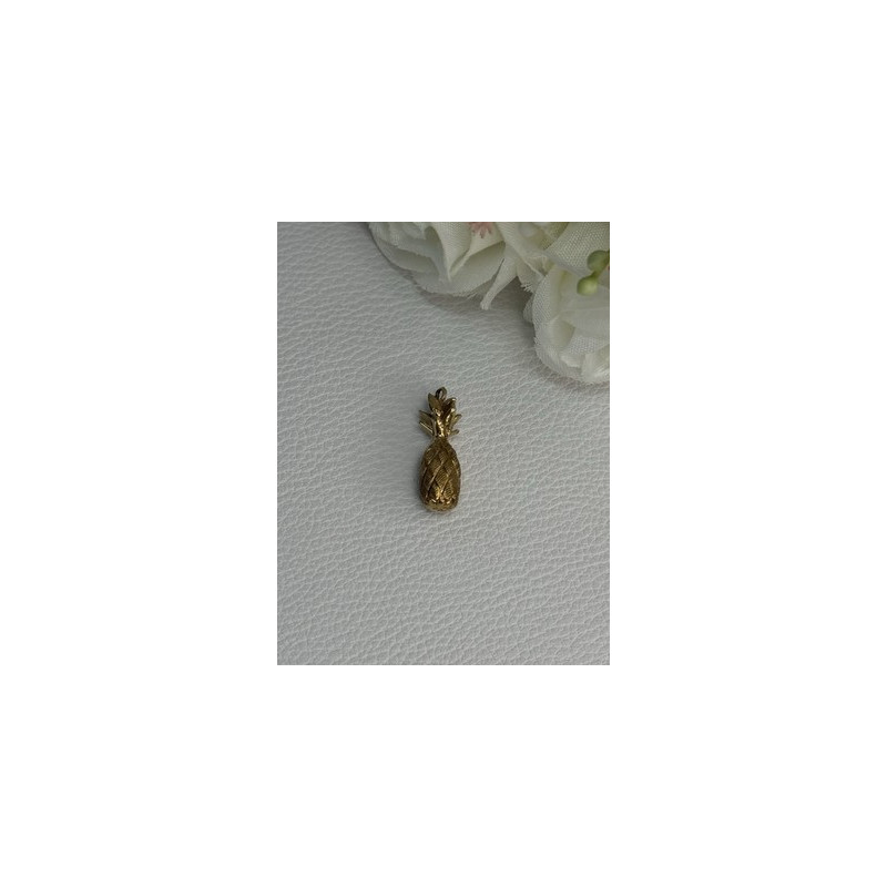 14K YELLOW GOLD PINEAPPLE PENDANT LENGTH 0.85