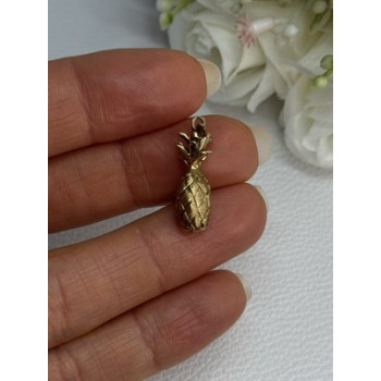 14K YELLOW GOLD PINEAPPLE PENDANT LENGTH 0.85