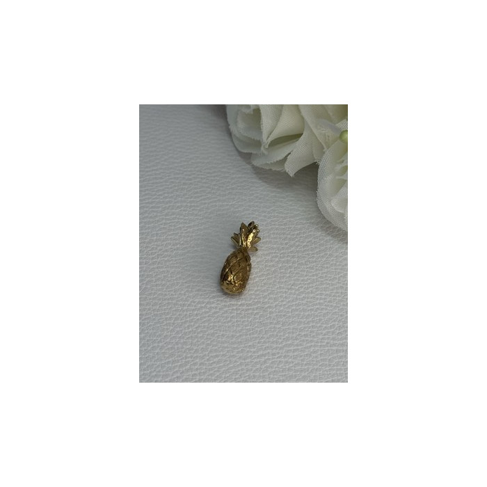 14K YELLOW GOLD PINEAPPLE PENDANT LENGTH 0.85