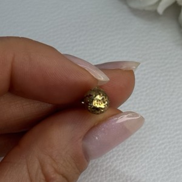 14K Yellow Gold Pineapple Pendant Length 0.85