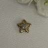 10K Yellow Gold Diamond Star Pendant Length 0.50 Inch