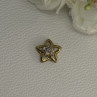 10K Yellow Gold Diamond Star Pendant Length 0.50 Inch
