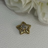 10K Yellow Gold Diamond Star Pendant Length 0.50 Inch