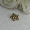 10K Yellow Gold Diamond Star Pendant Length 0.50 Inch