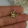 10K Yellow Gold Diamond Star Pendant Length 0.50 Inch