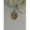 10K YELLOW GOLD DIAMONDS FLOWERS PENDANT LENGTH 0.95 INCH
