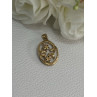 10K YELLOW GOLD DIAMONDS FLOWERS PENDANT LENGTH 0.95 INCH