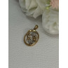 10K YELLOW GOLD DIAMONDS FLOWERS PENDANT LENGTH 0.95 INCH