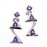 925 Sterling Silver Tourmaline Earrings Italy