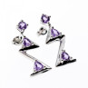 925 Sterling Silver Tourmaline Earrings Italy
