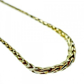 925 Sterling Silver Gold Plated Necklace Italy