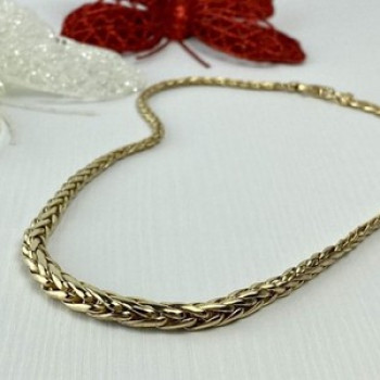 925 Sterling Silver Gold Plated Necklace Italy