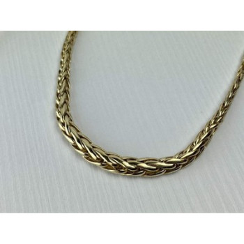 925 Sterling Silver Gold Plated Necklace Italy