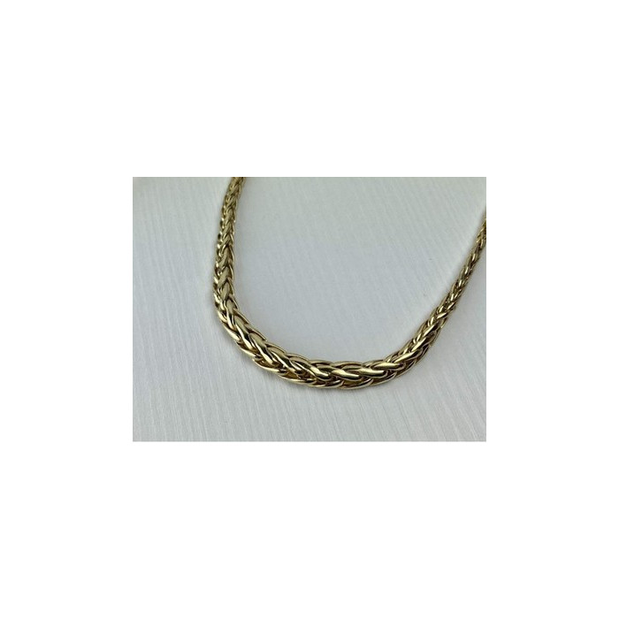925 Sterling Silver Gold Plated Necklace Italy