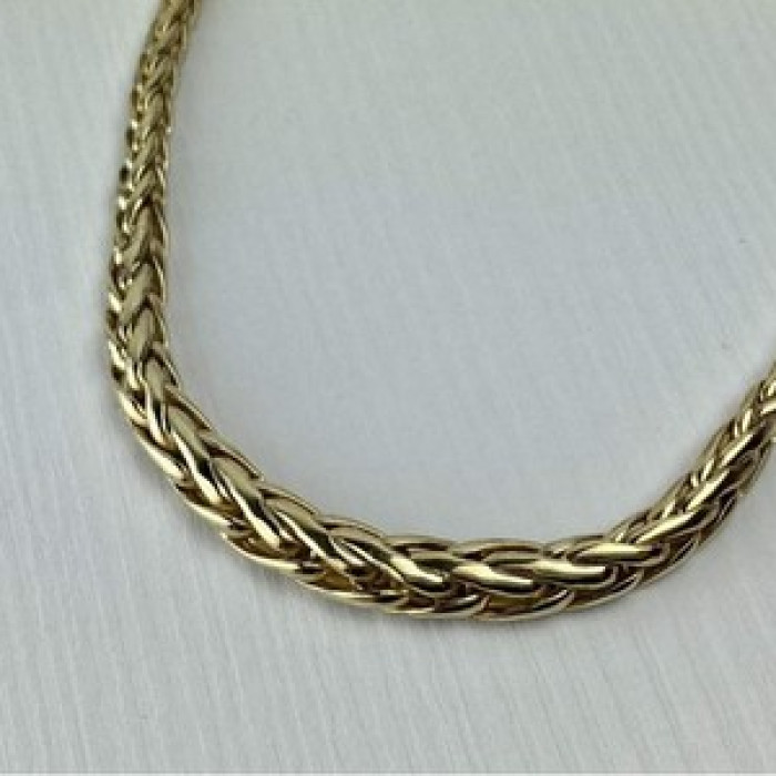 925 Sterling Silver Gold Plated Necklace Italy