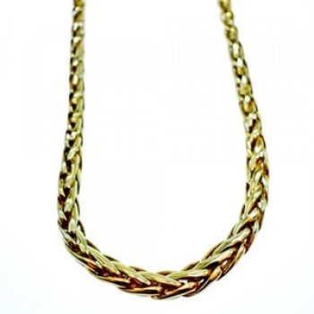 925 Sterling Silver Gold Plated Necklace Italy