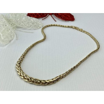 925 Sterling Silver Gold Plated Necklace Italy