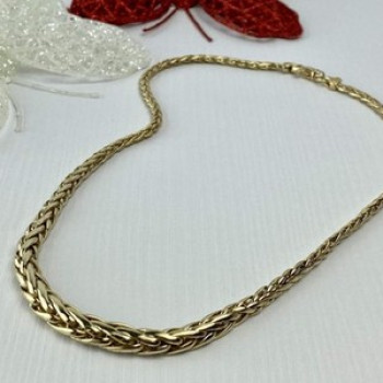 925 Sterling Silver Gold Plated Necklace Italy
