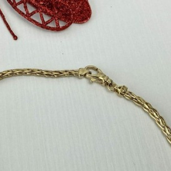 925 Sterling Silver Gold Plated Necklace Italy