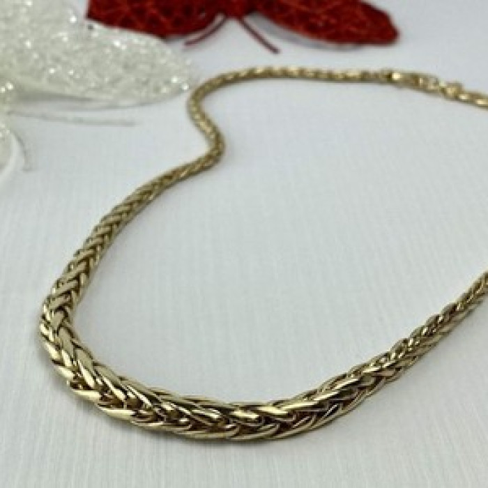925 Sterling Silver Gold Plated Necklace Italy