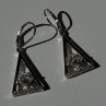 925 Sterling Silver Tycoon Cz Earrings Length 1.45 Inch
