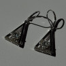 925 Sterling Silver Tycoon Cz Earrings Length 1.45 Inch