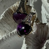 925 Sterling Silver Amethyst Heart & Marcasite Earrings Length 0.90 Inch