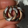Beautiful 3 Color Gold Plated 925 Sterling Silver Earrings Length 1 Inch