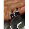Shiny 925 Sterling Silver Alexandrite & Crystal Earrings
